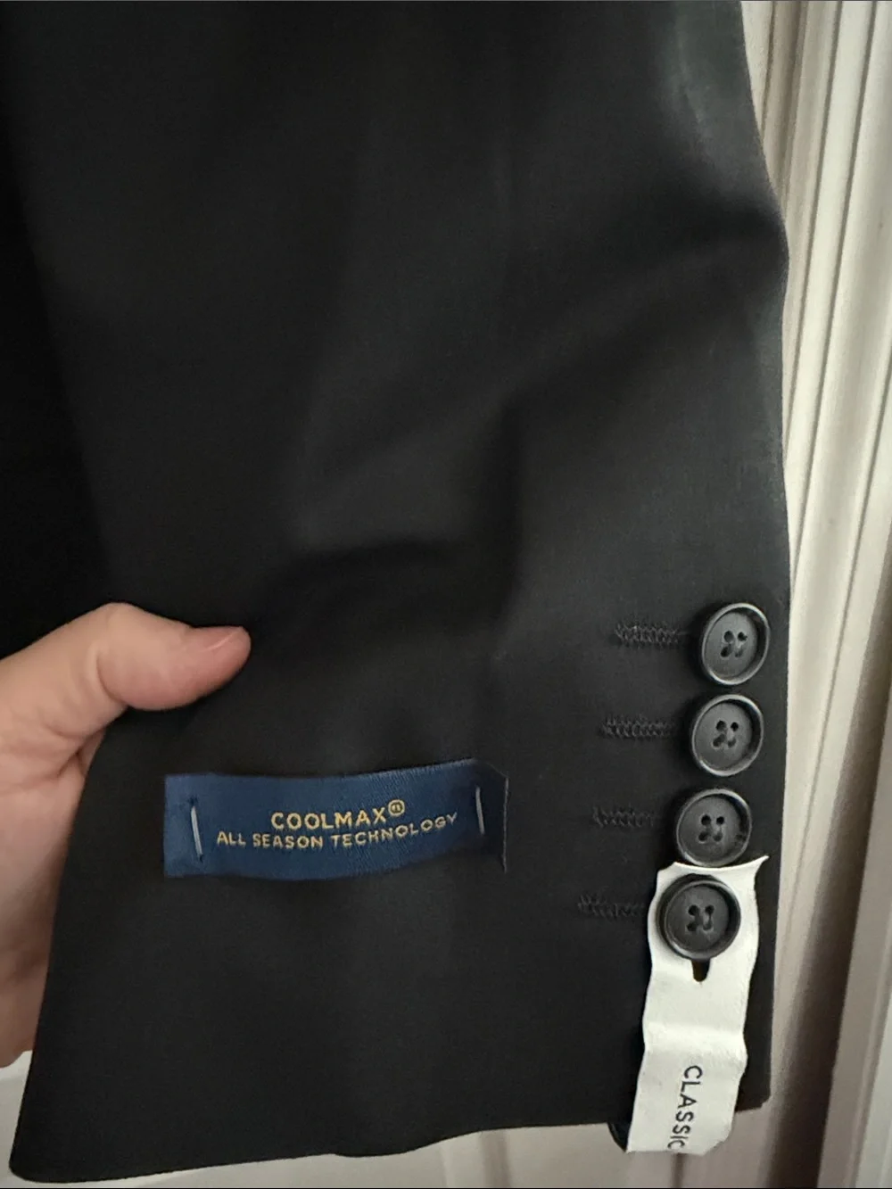 Stafford Coolmax Black Men's Two-Button Blazer40 regular suit jacket business